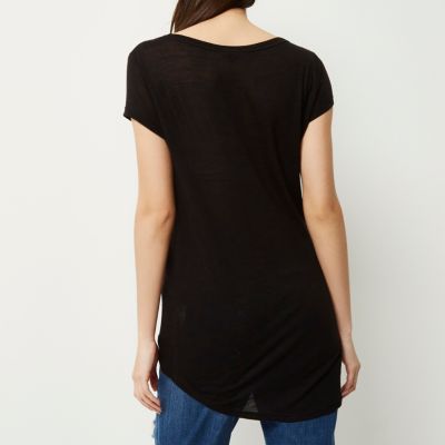 Black scoop neck t-shirt